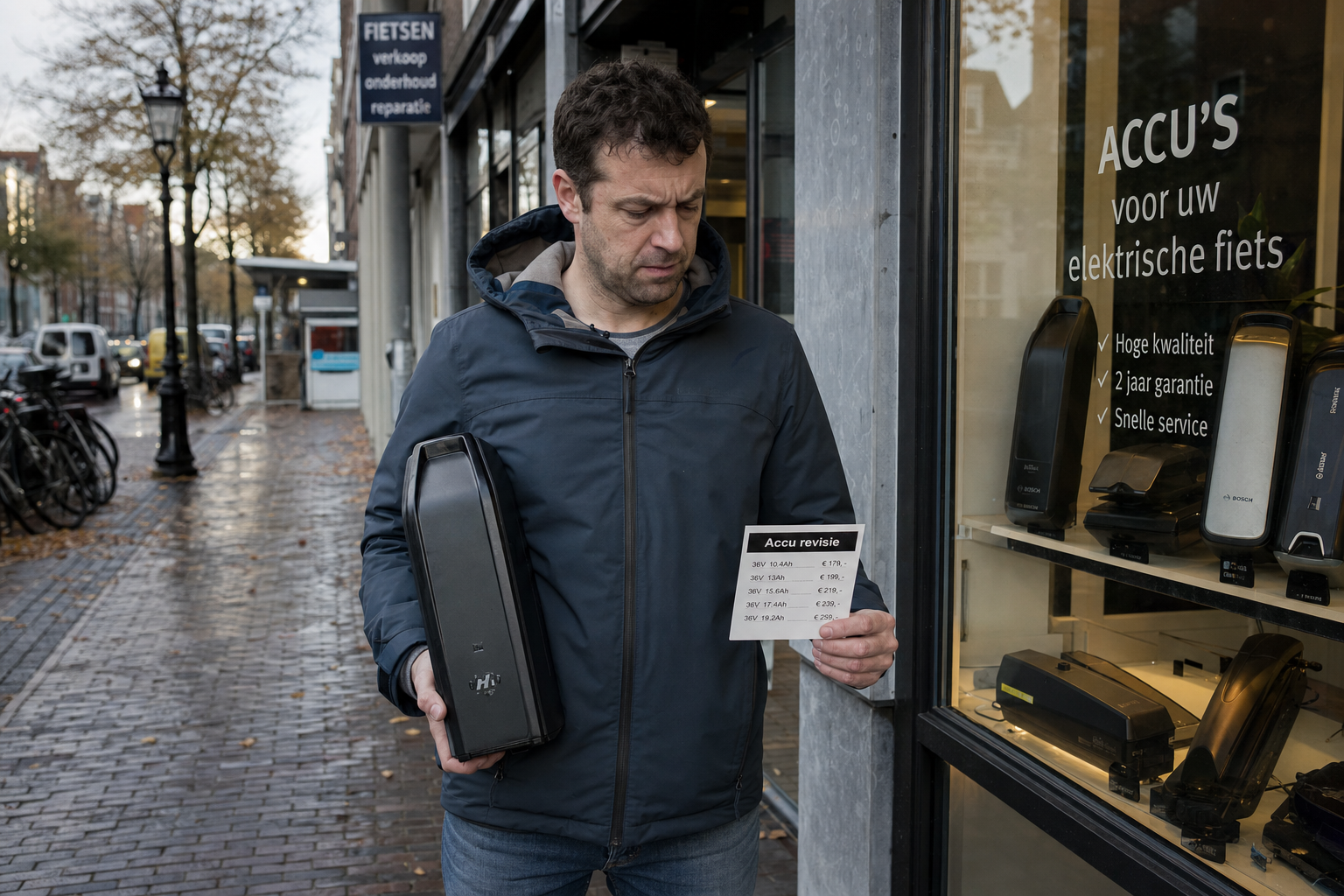 Vergelijking kosten fietsaccu revisie